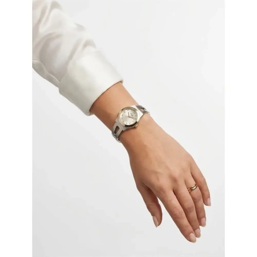 Two Tone Silver Gold Watch Small Face  New Battery